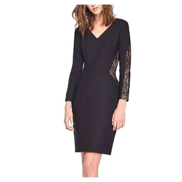 ba&sh Dress Size Small (1) Black Lace Long Sleeve Sheath - Picture 1 of 10